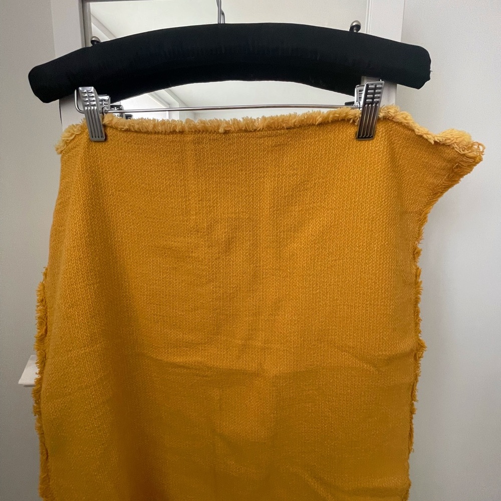 NWOT PEE AAA IMPEX Mineral Yellow 29x20 Cotton Cushion Cover with Side Zipper